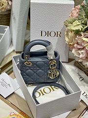 Dior Lady mini blue 12*10*5cm  - 1