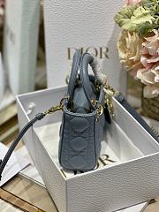 Dior Lady mini blue 12*10*5cm  - 6