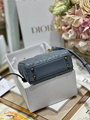 Dior Lady mini blue 12*10*5cm  - 5