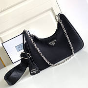 Prada 1BH204 Nylon Hobo Bag-22*12*5CM - 1