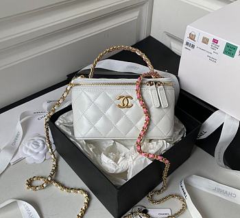 Chanel Box Bag White AP3243 Size 17 x 9.5 x 8 cm