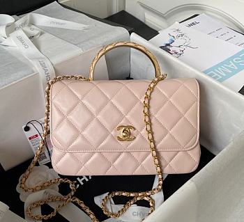 Chanel Handle Bag Pink AS4233 Size 21 x 22 x 6.5 cm