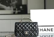 Chanel Rhinestone Portable Flap Bag Black Size 20 x 12 x 6.5 cm - 1