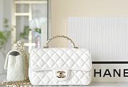 Chanel Rhinestone Portable Flap Bag White Size 20 x 12 x 6.5 cm - 1