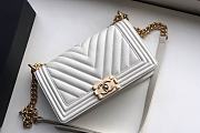 Chanel le boy 19 Caviar White #67086 - 1