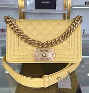 Chanel Boy Bag Yellow Size 20 cm - 1