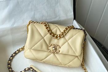 Chanel 19 Flap Yellow Bag Size 26 x 9 x 16 cm