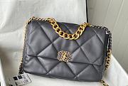 Chanel 19 Flap Bag Lambskin Dark Grey Size 30 x 10 x 20 cm - 1