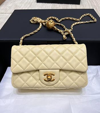 Chanel Flap Bag Lambskin Small Steel Ball Size 20 cm