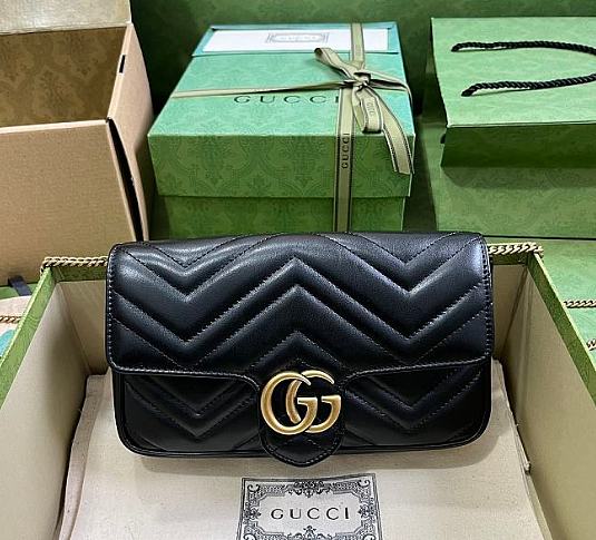 Gucci Marmont Chain Bag Black Size 21 x 12 x 5 cm - 1