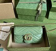 Gucci GG Marmont Chain Macaron Light Green Size 16.5 x 10.2 x 5.1 cm - 1