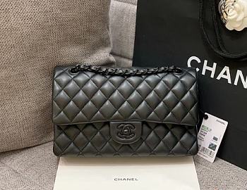 Chanel Flap Bag Full Black Size 25 cm