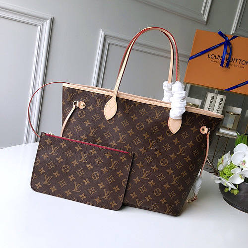 Louis Vuitton Neverfull MM (Rose Red Inside) -32*29*17CM - 1