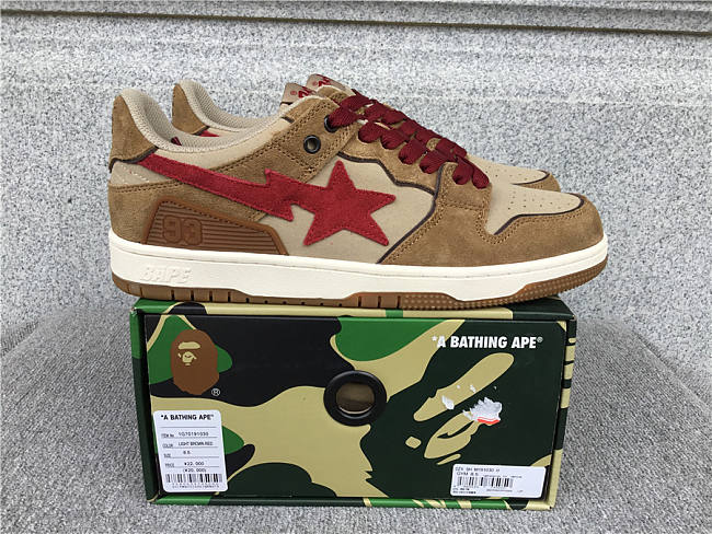 A Bathing Ape Sk8 Sta Wheat Red - 001FWG701030X - 1