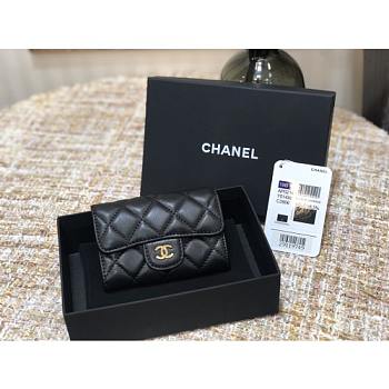 Chanel Wallet-Gold Harware-Lamskin-11*10CM
