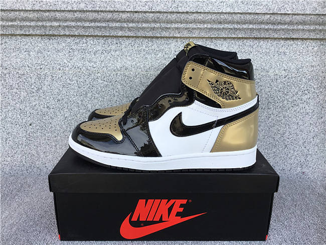 Air Jordan 1 Retro High NRG Patent Gold Toe - 861428-007 - 1