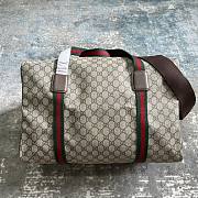 Gucci GG Large Canvas Duffel Bag in Brown - 45x 29x 27cm - 1