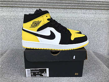 Air Jordan 1 Mid Yellow Toe Black 852542-071