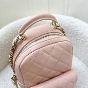 CHANEL Caviar Quilted CC Mini Classic Backpack Light Pink - 4