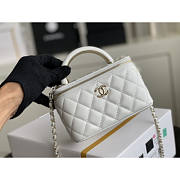 Chanel Cosmetic Bag-Lambskin-18CM White - 5